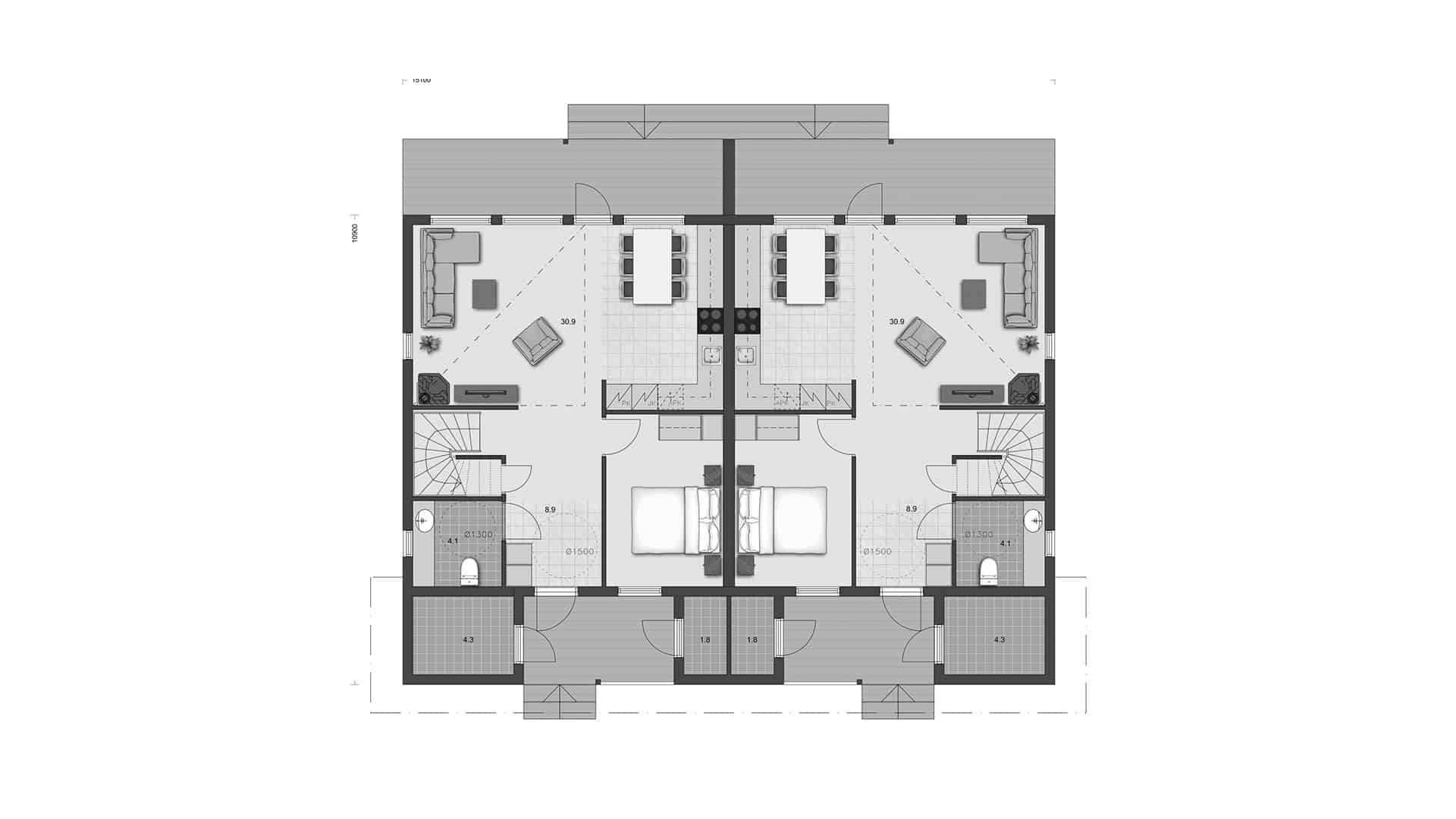 Дом из бруса 13×11 м Дом из бруса 13×11 м