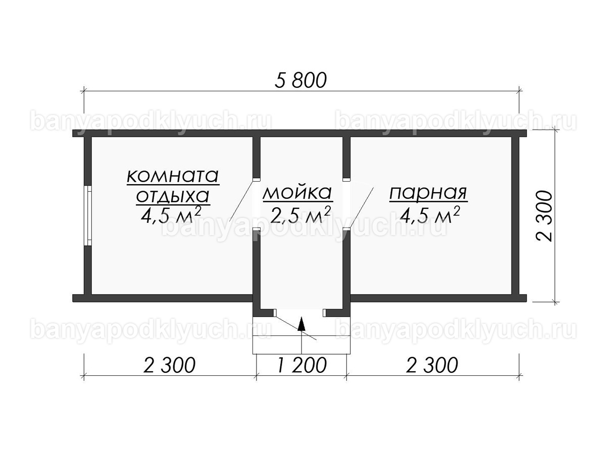 Баня-бочка 5.8x2.3 м Баня-бочка 5.8x2.3 м